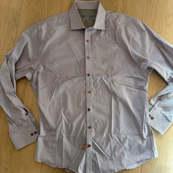 Twillory Shirt Men 17 34/35 Button Up Long Sleeve Stretch Performance Lot Of 2 - Picture 2 of 11